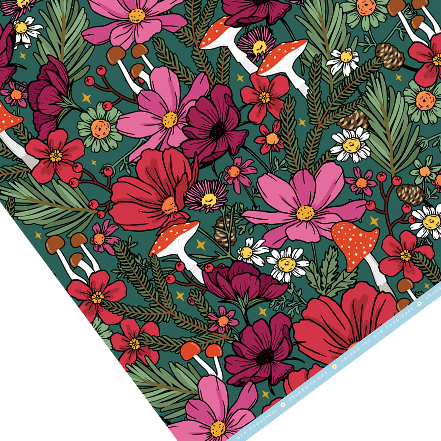 WOODLAND WILDFLOWER GIFT WRAP SHEET