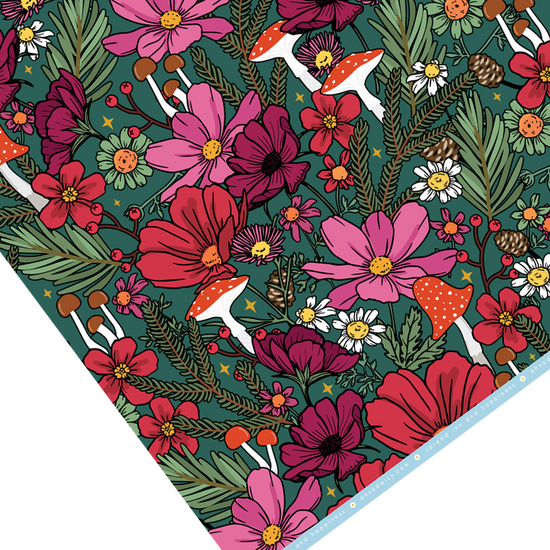 WOODLAND WILDFLOWER GIFT WRAP SHEET