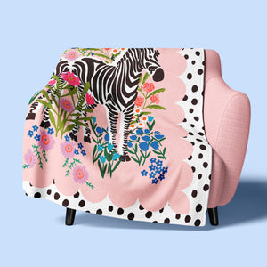 DALMATIAN MEADOW ZEBRA BLANKET