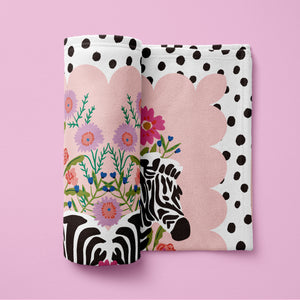 DALMATIAN MEADOW ZEBRA BLANKET
