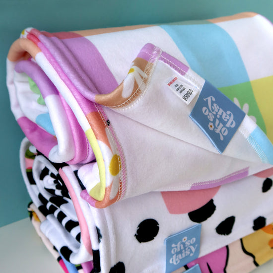 Load image into Gallery viewer, DAISY RAINBOW GINGHAM BLANKET
