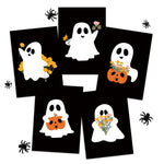SPOOKY CUTE BLACK- SET OF 5 MINI PRINTS