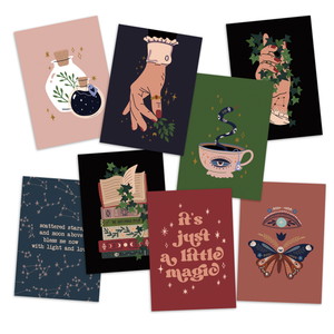 
            
                Load image into Gallery viewer, THE WITCHING HOUR - SET OF 8 MINI PRINTS
            
        